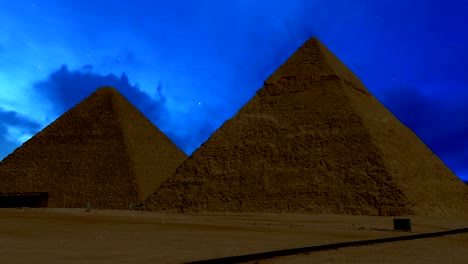 Giza-Pyramids-At-Night-Clouds-Running-Over