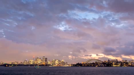 Día-al-lapso-de-tiempo-de-la-noche-en-Sydney