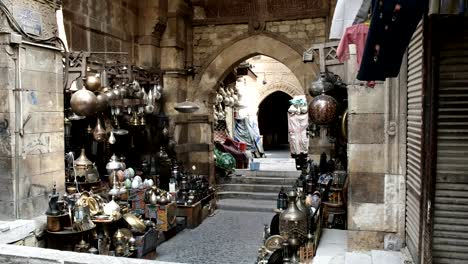 mercado-de-Khan-el-khalili-en-el-cairo,-Egipto