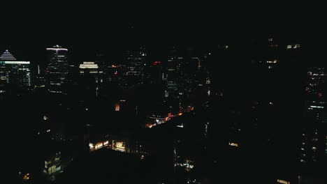 Aerial-footage-of-Montreal-Canada-by-night