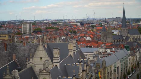 Vistas-de-la-ciudad-de-Gante-de-Bélgica-desde-la-parte-superior