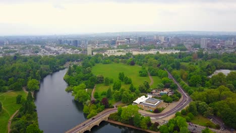 Schönen-Blick-auf-den-Hyde-Park-in-London-von-oben.