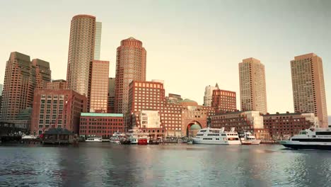 Boston-city-skyline-at-sunrise-Massachusetts-USA