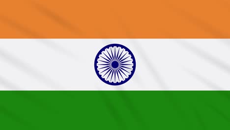 India-flag-waving-cloth-background,-loop