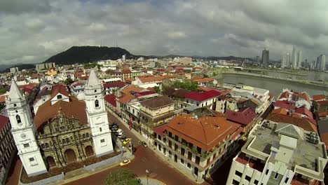 Luftbild-von-Casco-Viejo-San-Felipe,-Panama