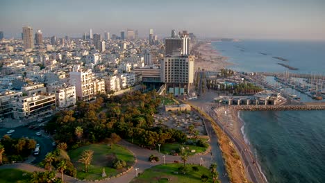 Zeitraffer-Strand-von-Tel-Aviv-Strand