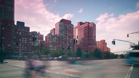 west-side-de-la-ciudad-de-Nueva-york,-el-camino-4-K-time-lapse