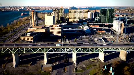 Aerial-Footage-of-Montreal-Jacques-Cartier-Bridge