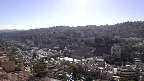 Blick-von-der-Zitadelle-von-Amman,-Jordanien