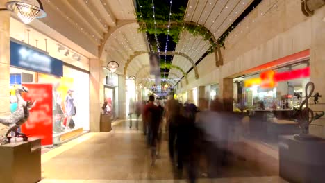 Shoppers-and-tourists-at-Mamilla-shopping-street-timelapse-hyperlapse-in-Jerusalem