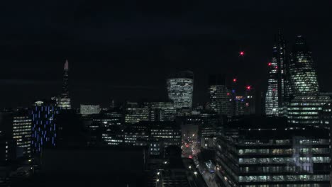 Zeitraffer-der-Stadt-London---Nacht