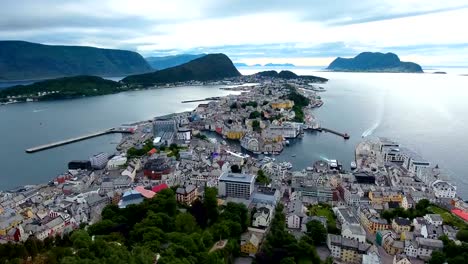 City-of-Alesund-Norway-Aerial-footage