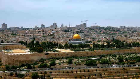 Lapso-de-tiempo-de-vista-aérea-panorámica-de-Jerusalén