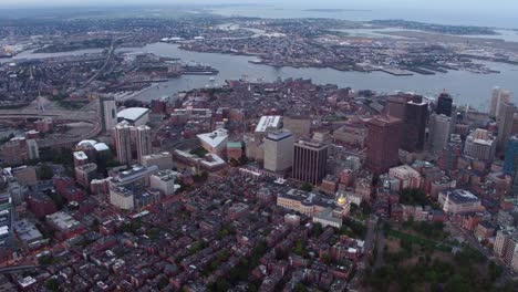 Aerial-view-of-Boston,-Massachusetts