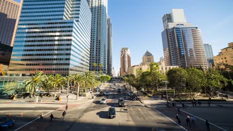 Die-Innenstadt-von-Los-Angeles-Street-Day-Timelapse