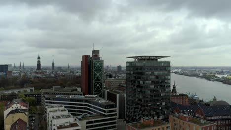 View-of-Hamburg-on-a-cloudy-day-with-a-Drone