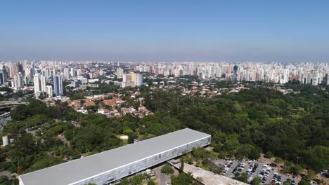 Vista-aérea-de-Ibirapuera,-Sao-Paulo,-Brasil