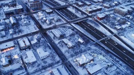 Antenne---Minneapolis-nach-Schneefall