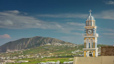 sunny-day-santorini-island-famous-fira-town-church-clock-tower-panorama-4k-time-lapse-greece