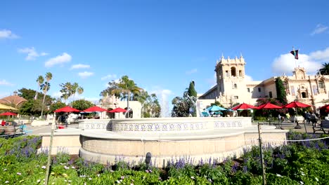 Video-de-fuente-en-el-parque-Balboa-en-San-Diego-en-4K