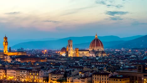 Sunrise-Zeitraffer-der-Skyline-von-Florenz-in-Italien