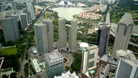 Aerial-footage-of-Suntec-City-shopping-mall-and-the-surrounding-hotels.