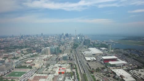 Toronto-Kanada-Skyline-Antenne-aus-Westen