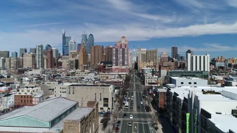 Aerial-of-Philadelphia,-Pennsylvania