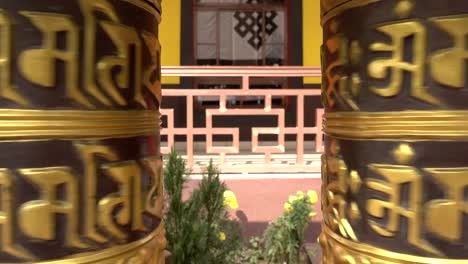 Some-Tibetan-prayer-wheels-are-turning-in-a-Buddhist-temple-in-India.