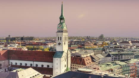 Munich,-St.-Peter's-Church-and-view-of-the-city.