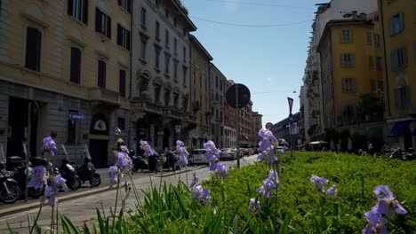 Tageszeit-milan-Innenstadt-Blick-auf-Zeitlupe-Panorama-4k-italy