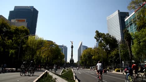visiones-de-la-ciudad-de-México,-calle-peatonal-de-la-ciudad-de-México