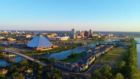 Memphis-Tennessee-Innenstadt-Skyline-Antenne