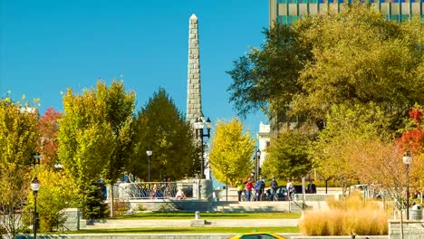 Asheville,-NC-City-Scene-on-Autumn-Morning-with-Vance-Memorial