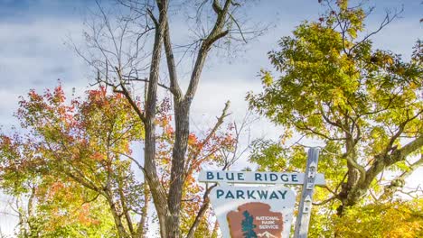 Nostalgic-Blue-Ridge-Parkway-Sign-in-Smoky-Mountains