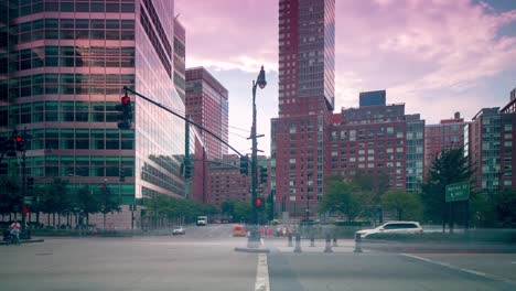 El-centro-de-la-ciudad-de-Nueva-york,-cruce-4-K-time-lapse