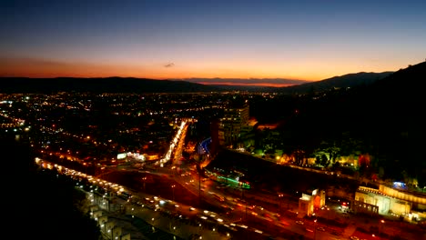 Night-view-of-Shiraz,-Iran-.-Time-lapse