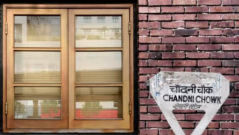 Chandni-Chowk-calle-señal-de-pare.-El-mundo,-la-calle-más-famosa-de-Chandni-Chowk-en-Delhi.