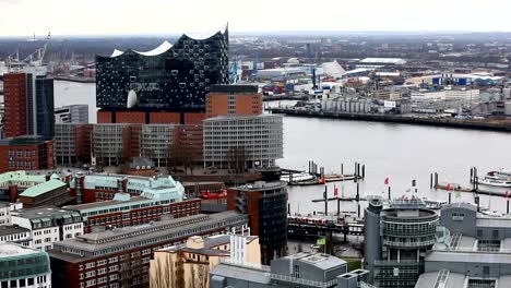 Aerial-view-Hamburg,-Germany