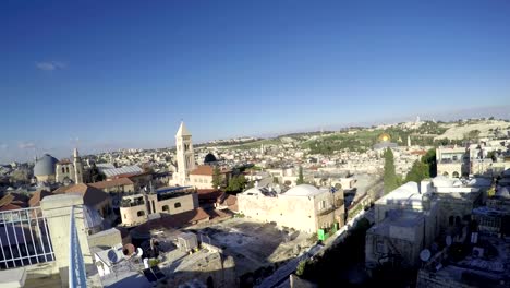 Blick-auf-die-Sehenswürdigkeiten-der-Altstadt-von-Jerusalem