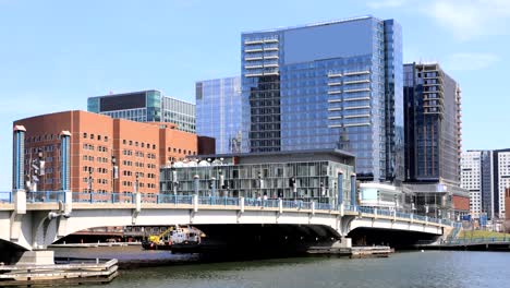 Timelapse-de-la-silueta-del-puerto-de-Boston