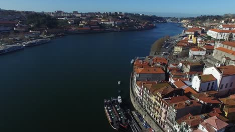 Vista-aérea-de-Oporto,-Portugal