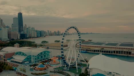 Vista-aérea-de-Chicago-del-muelle