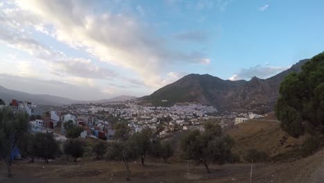 Vista-panorámica-de-Chefchaouen,-Marruecos