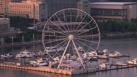 Aerial-view-of-National-Harbor-and-Capital-Wheel.