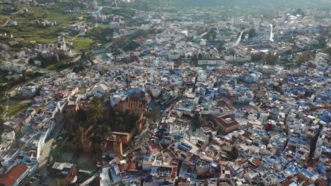 Luftbild-der-Altstadt-Medina-blau-Chefchaouen