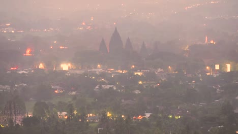 9.-Jahrhundert-Prambanan-Tempel-Abend-Nacht-Zeitraffer,-Indonesien