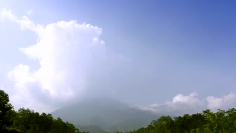 Mount-Merapi,-Gunung-Merapi-,literally-Fire-Mountain-in-Indonesian-and-Javanese,-is-an-active-stratovolcano-located-on-border-between-Central-Java-and-Yogyakarta,-Indonesia