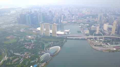 Aerial-view-of-Marina-Bay-Sands-revealing-Singapore-City-Skyline