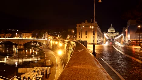 Piazza-San-Pietro.-Vaticano,-Roma,-Italia---lapso-de-tiempo